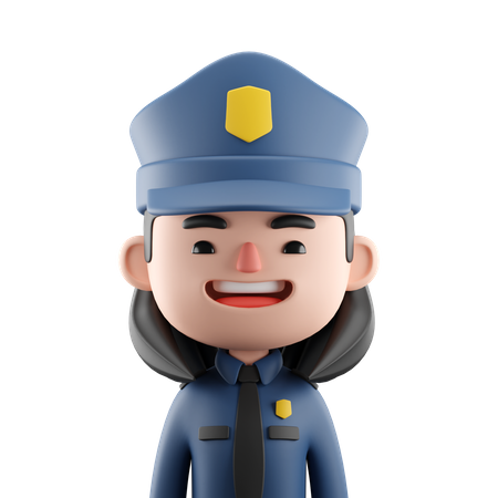 Weibliche Polizistin  3D Icon