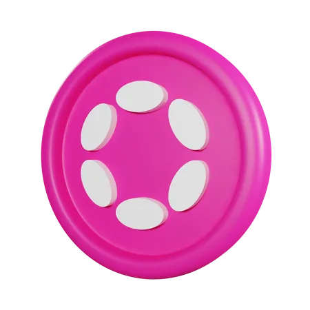 Polka Dot Coin  3D Icon