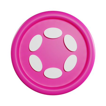 Polka Dot Coin  3D Icon