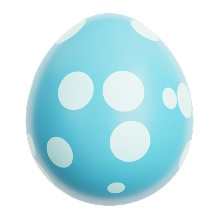 Polka Dot Easter Egg  3D Icon