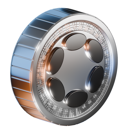 Polka-Dot-Münze  3D Icon