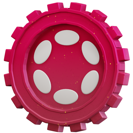 Polka-Dot-Münze  3D Icon