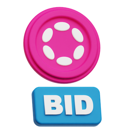 Polkadot Bid  3D Icon