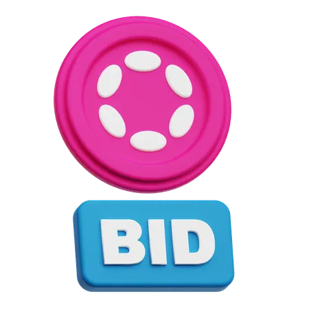 Polkadot Bid  3D Icon
