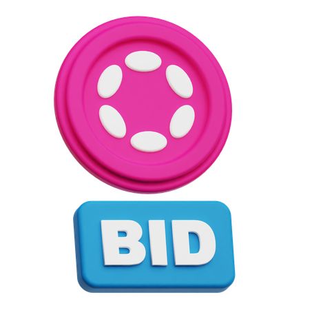 Polkadot Bid  3D Icon