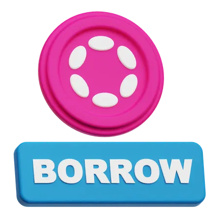 Polkadot Borrow  3D Icon