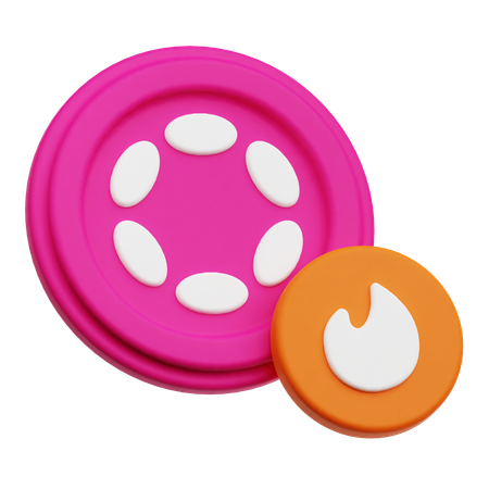 물방울 무늬 번  3D Icon