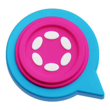 Polkadot Chat  3D Icon