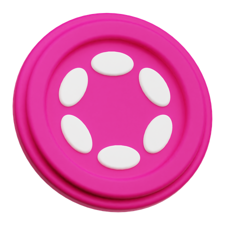 Polkadot Coin  3D Icon