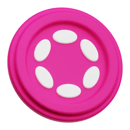 Polkadot Coin  3D Icon