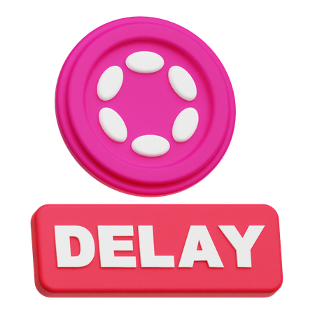 Polkadot Coin delay  3D Icon