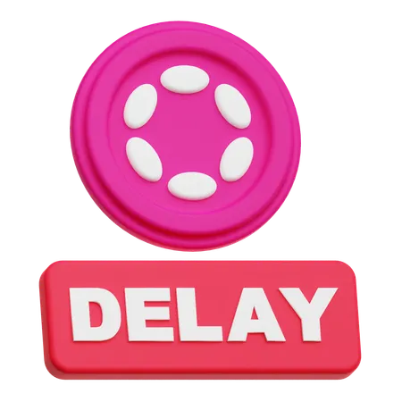 Polkadot Coin delay  3D Icon