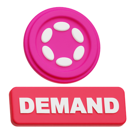 Polkadot Coin  demand  3D Icon