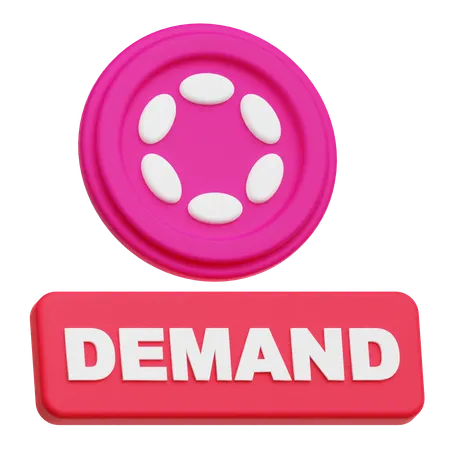 Polkadot Coin  demand  3D Icon