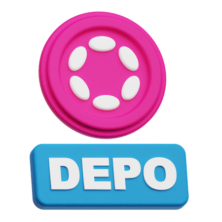 Polkadot Coin  depo  3D Icon