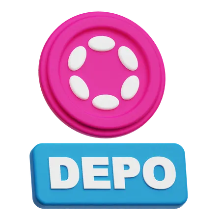 Polkadot Coin  depo  3D Icon