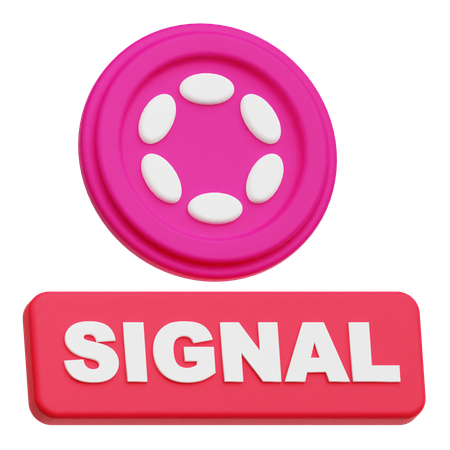 Polkadot Coin  signal  3D Icon