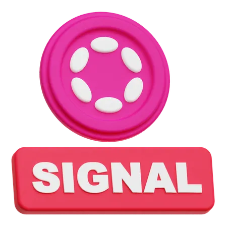 Polkadot Coin  signal  3D Icon