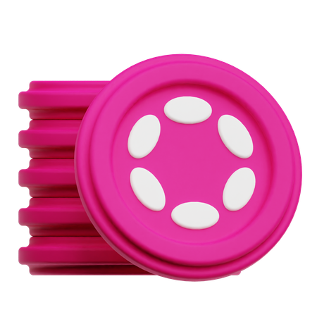 Polkadot Coins  3D Icon