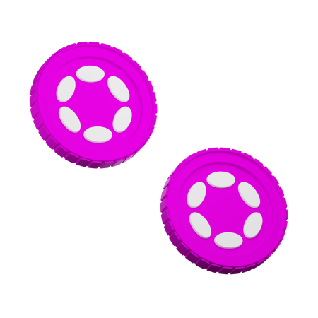 Polkadot Crypto  3D Icon