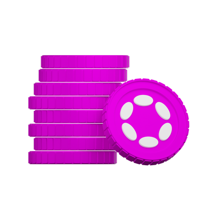 Polkadot Crypto  3D Icon