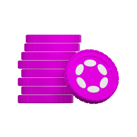Polkadot Crypto  3D Icon