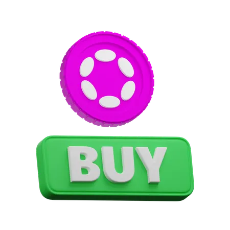Polkadot Crypto Buy  3D Icon