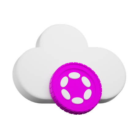 Polkadot Crypto Cloud  3D Icon