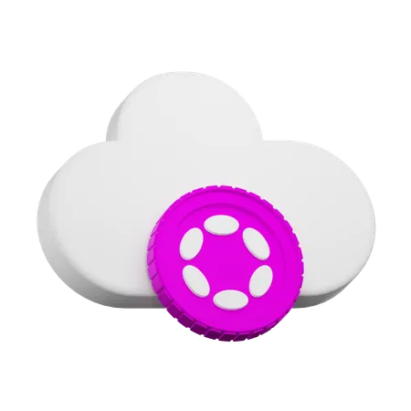 Polkadot Crypto Cloud  3D Icon