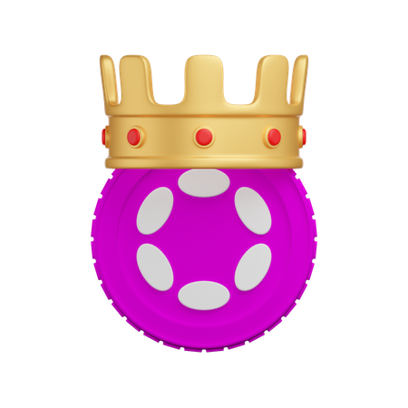 Polkadot Crypto Crown  3D Icon