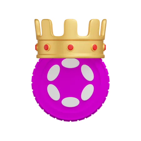 Polkadot Crypto Crown  3D Icon