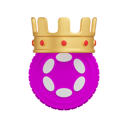 Polkadot Crypto Crown  3D Icon