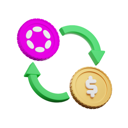 Polkadot Crypto Exchange  3D Icon