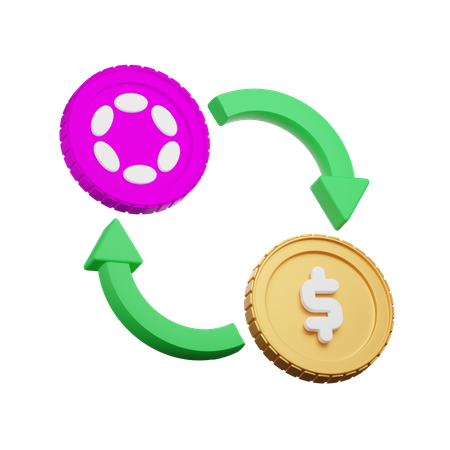 Polkadot Crypto Exchange  3D Icon