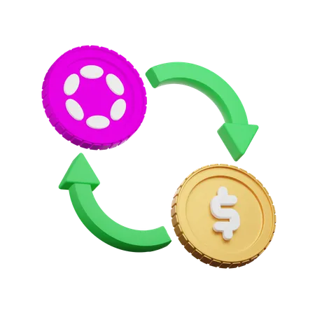 Polkadot Crypto Exchange  3D Icon