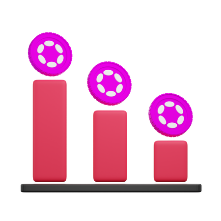 Polkadot Crypto Graph  3D Icon