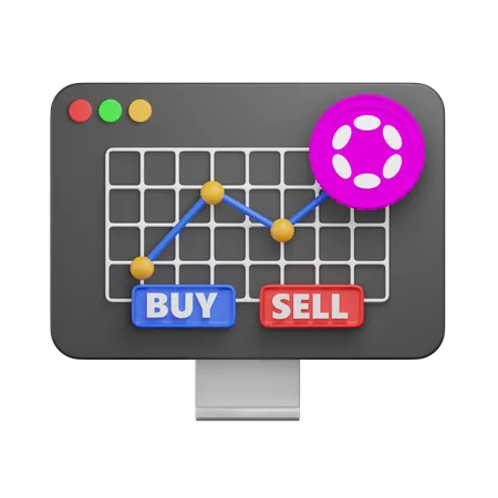 Polkadot Crypto Graph  3D Icon