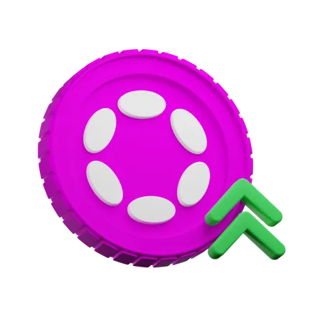 Polkadot Crypto Growth  3D Icon