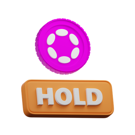 Polkadot Crypto Hold  3D Icon