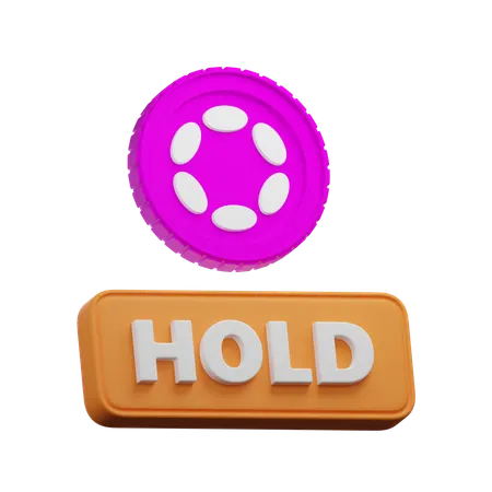 Polkadot Crypto Hold  3D Icon