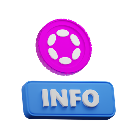 Polkadot Crypto Info  3D Icon