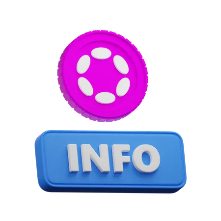 Polkadot Crypto Info  3D Icon