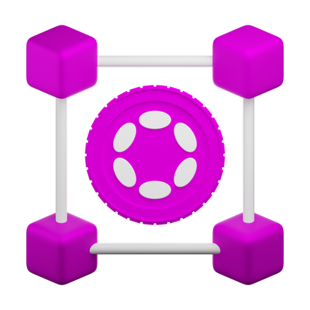 Polkadot Crypto Network  3D Icon