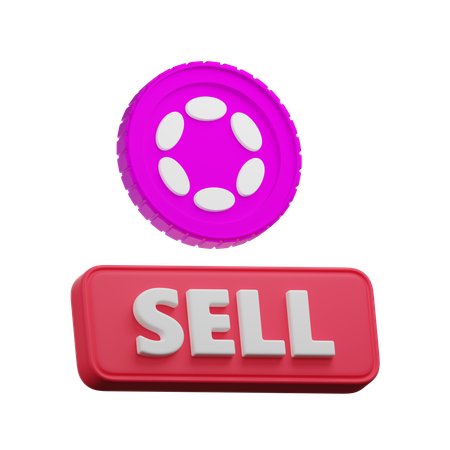 Polkadot Crypto Sell  3D Icon