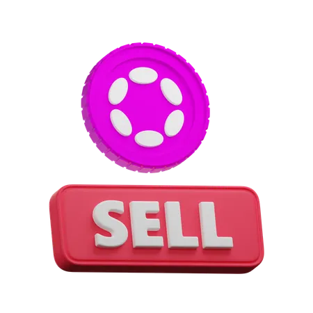 Polkadot Crypto Sell  3D Icon