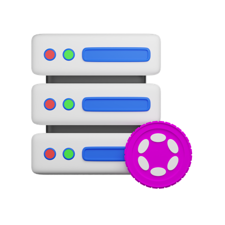 Polkadot Crypto Server  3D Icon