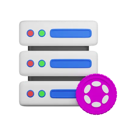 Polkadot Crypto Server  3D Icon