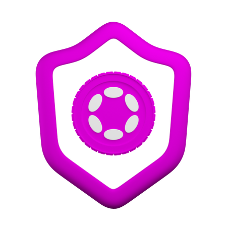 ポルカドット暗号シールド  3D Icon