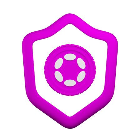 Polkadot Crypto Shield  3D Icon