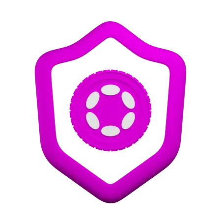 Polkadot Crypto Shield  3D Icon